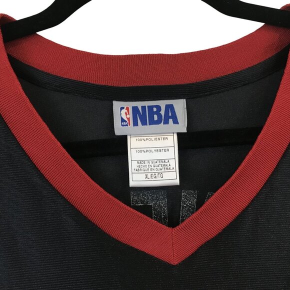 Shaquille ONeal Miami Heat 32 NBA Basketball Jersey XL Black Red Vintage - Picture 3 of 9